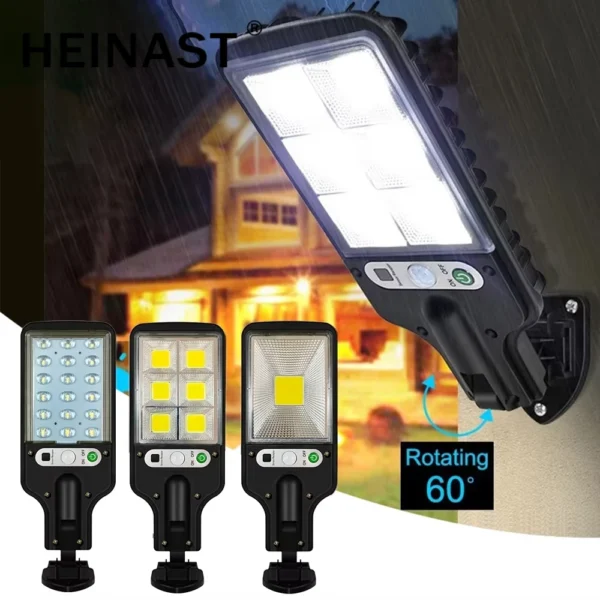 Solar Street Lights Outdoor Solar Lamp With 3 Light Mode Waterproof Motion Sensor Security Lamp for Garden Patio Path Yard