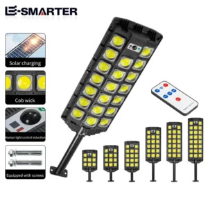 Solar Street Lights Outdoor Solar Power Lamp With 3 Light Mode Waterproof Motion Sensor Security Lamp for Garden Patio Path Yard