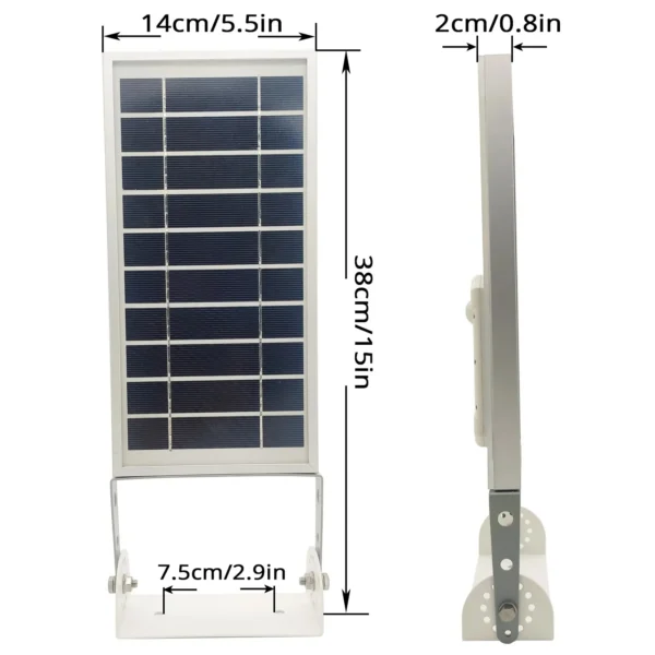 Solar Street Light Outdoor 30LED All in One Metal Motion Sensor Waterproof with 3 Working Modes Auto Dusk to Dawn - Image 3