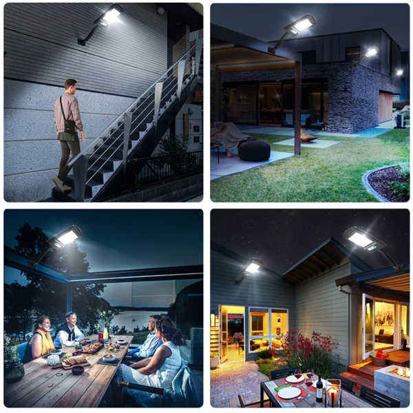 Solar Street Light  With Motion sensor Solar Parking Lot Light 168 LED IP65 Outdoor Solar Security Light for Garden Street Deck - Image 6