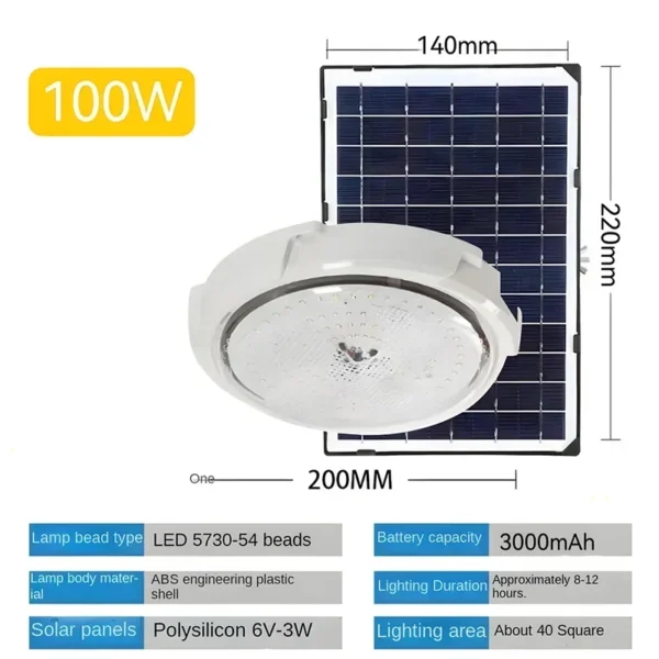 Solar lights Indoor Home Top Ceiling House Outdoor Garden pandent light Panel Lamp Fixture For Corridor Garden Living Room - Image 8