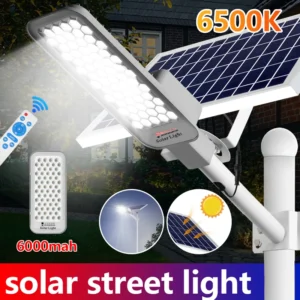 Solar Street Light Outdoor Dusk to Dawn Solar Lights Outdoor with and Remote Control Solar Parking Lot Lights for Courtyard