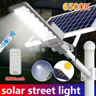 Solar Street Light Outdoor Dusk to Dawn Solar Lights Outdoor with and Remote Control Solar Parking Lot Lights for Courtyard