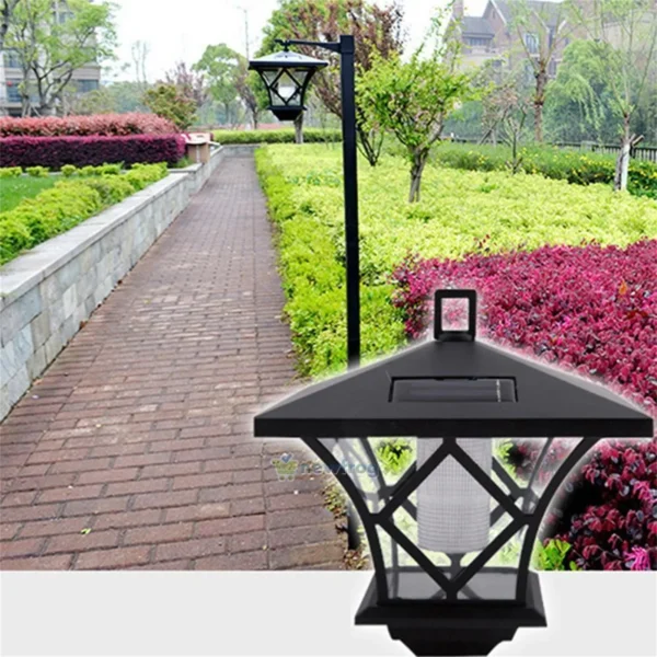 Solar Street Lamp  Solar Lamp Post Light Decorative Floor Lamp for Backyard Porch for Front and Back Doors Solar Floor Lamps - Image 2