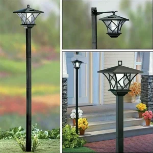 Solar Street Lamp  Solar Lamp Post Light Decorative Floor Lamp for Backyard Porch for Front and Back Doors Solar Floor Lamps