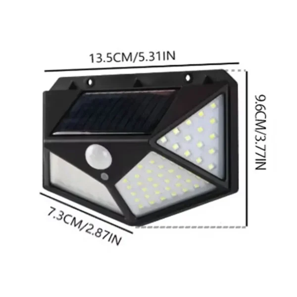 100LED Solar Wall Lamp Outdoor Lampwaterproof Motion Sensor Solar Powered Sunlight Street Lamp Garden Railing Decorative Lamp - Image 2