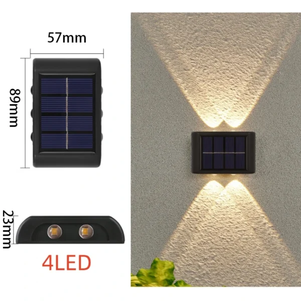Solar LED Outdoor Light Solar Lighting Sensor Lamp Streetlights Exterior Garden Decoration Garland Waterproof Solar Wall Light - Image 8