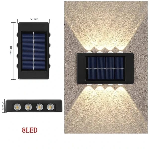 Solar LED Outdoor Light Solar Lighting Sensor Lamp Streetlights Exterior Garden Decoration Garland Waterproof Solar Wall Light - Image 10